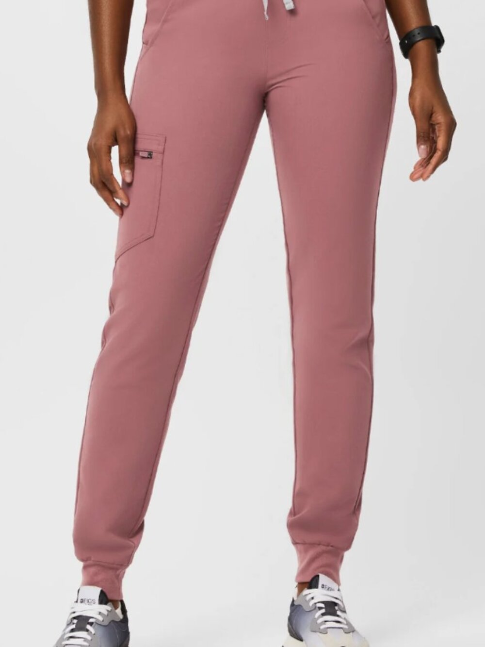 Figs Zamora Ruched Jogger Scrub Pant in Mauve (size S)